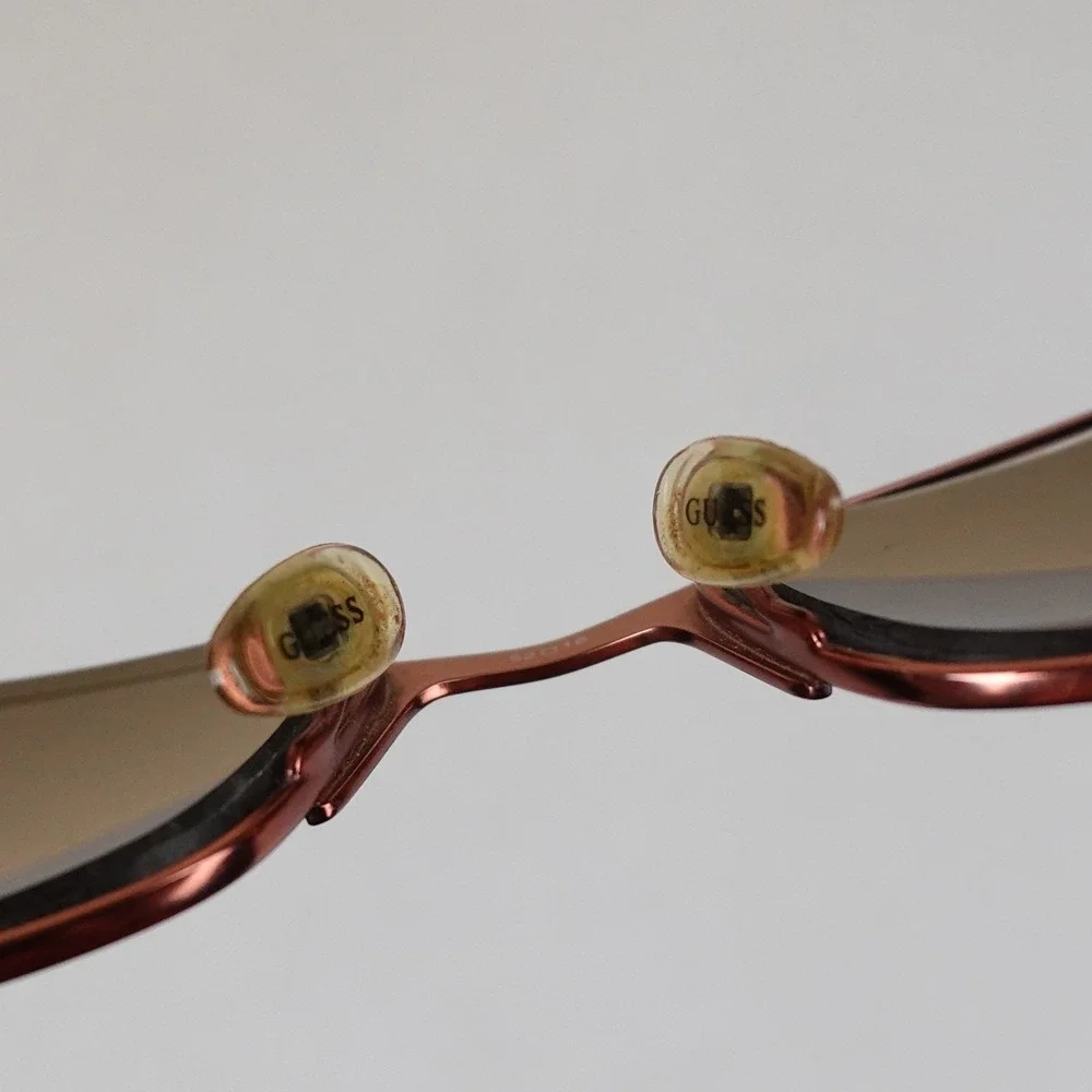 Guess Eyeglasses Womens GU2329 BLK Metal Black Red Frames 52-16-135